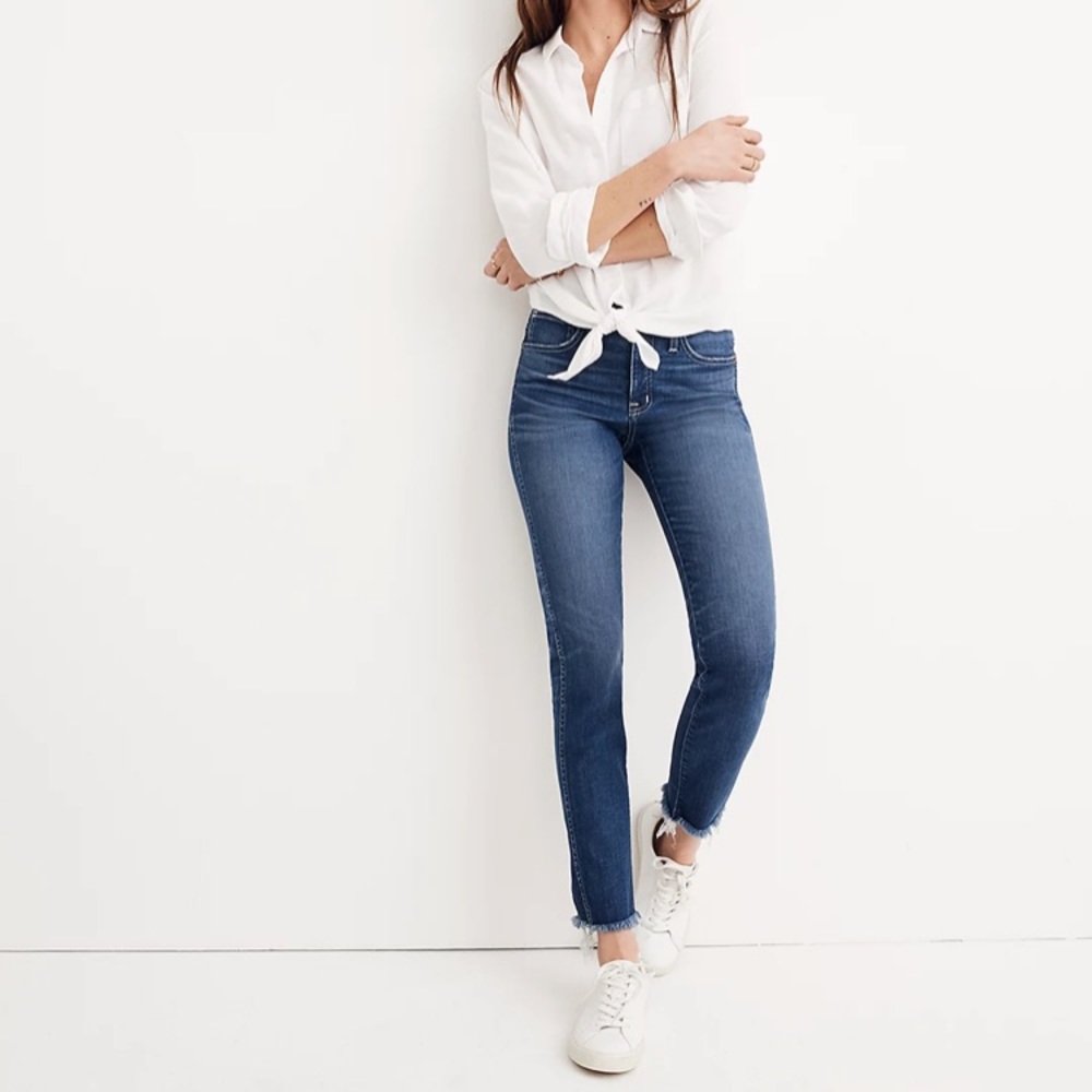 Madewell Slim Straight Jeans: Raw-Hem Edition